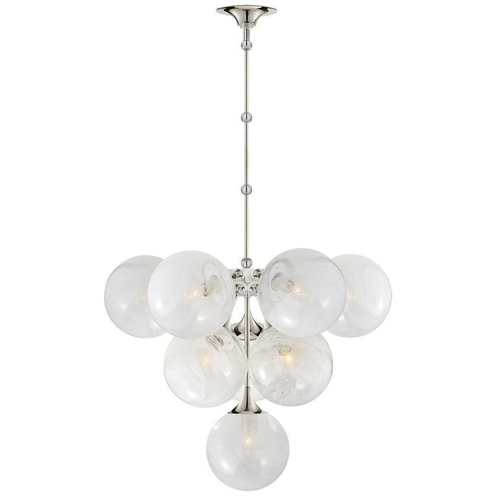 Visual Comfort Signature - ARN 5401PN-WG - Ten Light Chandelier - Cristol - Polished Nickel