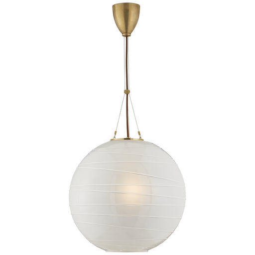 Visual Comfort Signature - AH 5015NB-FG - One Light Pendant - Hailey - Natural Brass