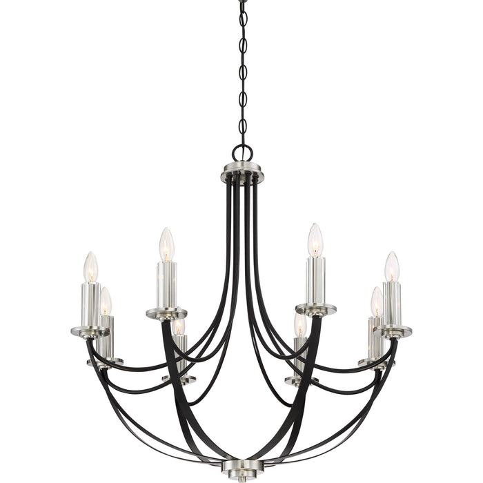 Quoizel - ANA5008K - Eight Light Chandelier - Alana - Mystic Black