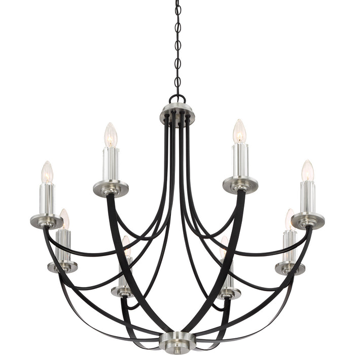 Quoizel - ANA5008K - Eight Light Chandelier - Alana - Mystic Black