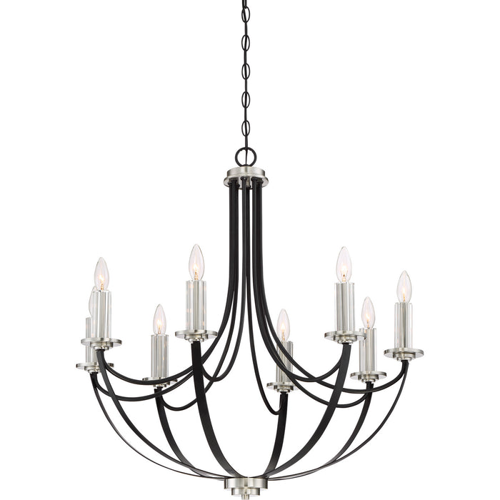 Quoizel - ANA5008K - Eight Light Chandelier - Alana - Mystic Black