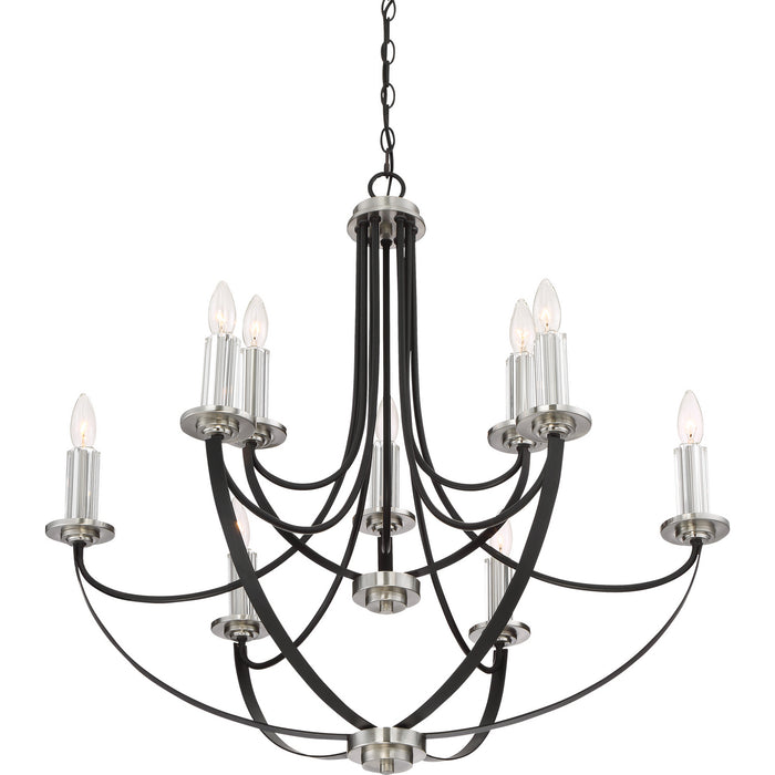 Quoizel - ANA5009K - Nine Light Chandelier - Alana - Mystic Black