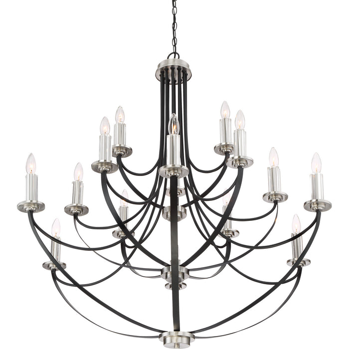 Quoizel - ANA5015K - 15 Light Chandelier - Alana - Mystic Black