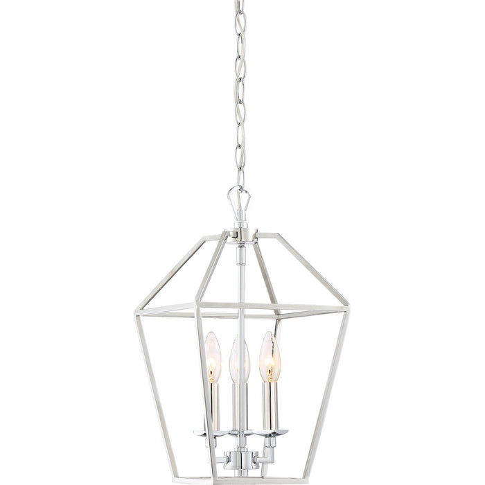 Quoizel - AVY5203PK - Three Light Foyer Pendant - Aviary - Polished Nickel