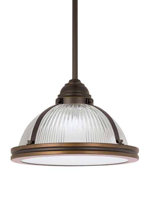 Generation Lighting. - 65060EN3-715 - One Light Pendant - Pratt Street Prismatic - Autumn Bronze