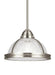 Generation Lighting. - 65060EN3-962 - One Light Pendant - Pratt Street Prismatic - Brushed Nickel