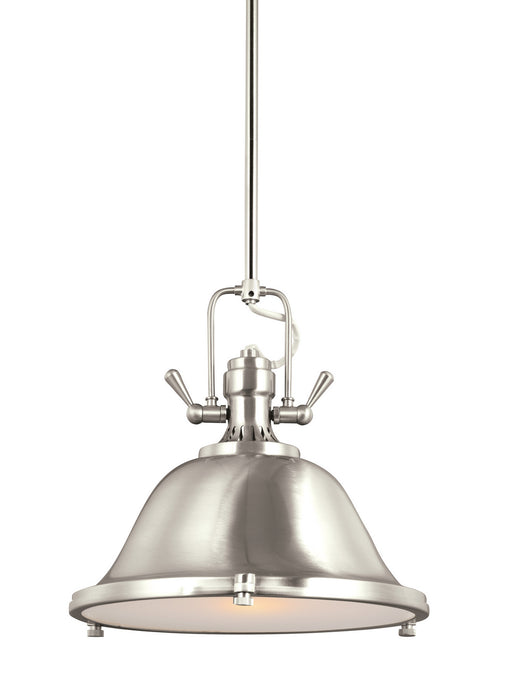 Generation Lighting. - 6514401EN3-962 - One Light Pendant - Stone Street - Brushed Nickel