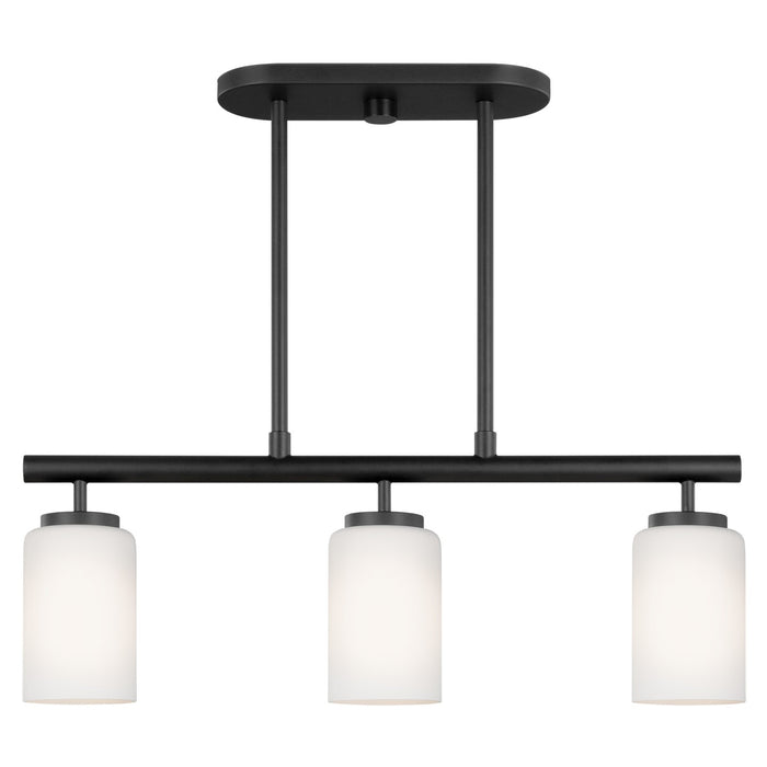 Generation Lighting. - 66160EN3-112 - Three Light Island Pendant - Oslo - Midnight Black