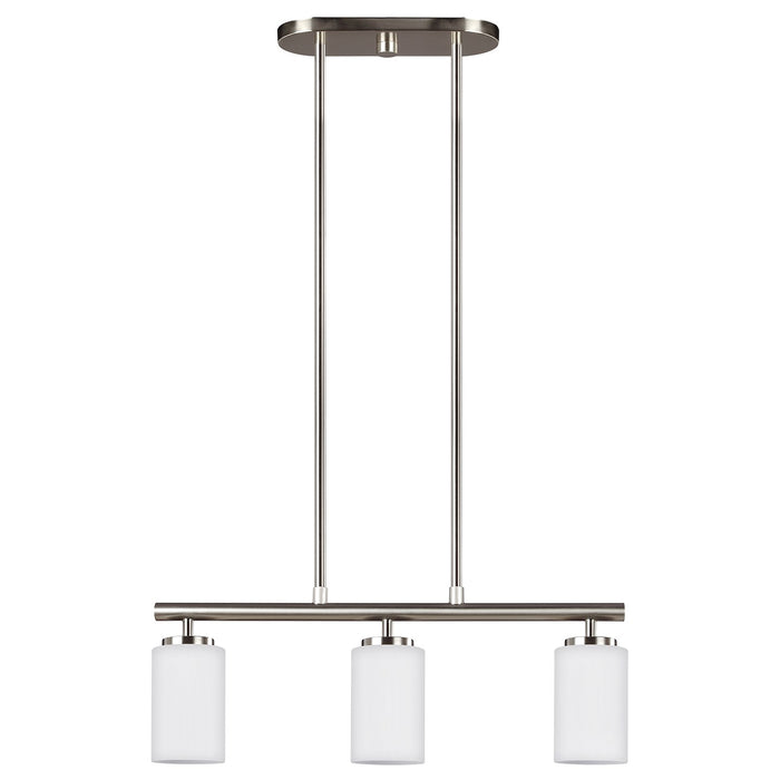 Generation Lighting. - 66160EN3-962 - Three Light Island Pendant - Oslo - Brushed Nickel