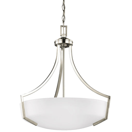 Generation Lighting. - 6624503EN3-962 - Three Light Pendant - Hanford - Brushed Nickel