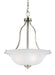 Generation Lighting. - 6639003-962 - Three Light Pendant - Emmons - Brushed Nickel