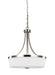 Generation Lighting. - 6639103EN3-962 - Three Light Pendant - Hettinger - Brushed Nickel