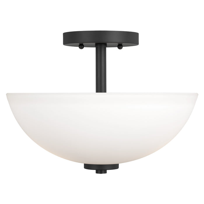 Generation Lighting. - 77160EN3-112 - Two Light Semi-Flush Convertible Pendant - Oslo - Midnight Black