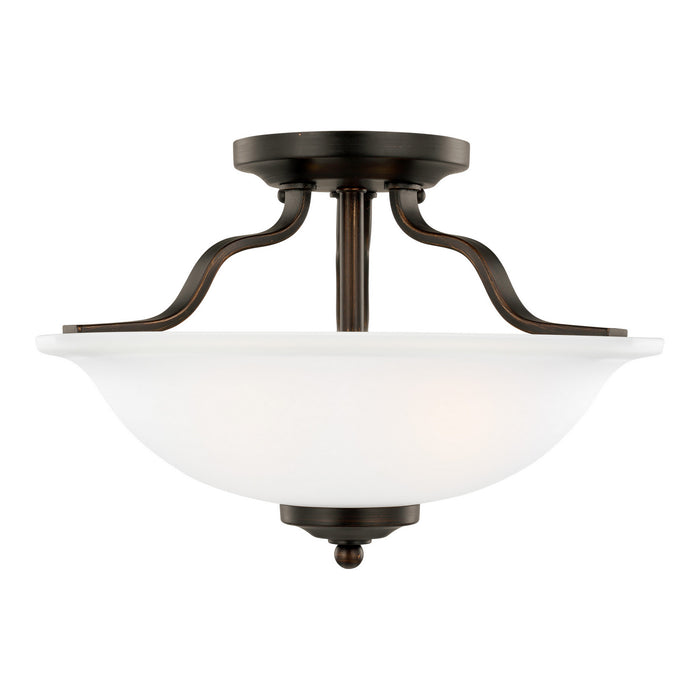 Generation Lighting. - 7739002EN3-710 - Two Light Semi-Flush Mount - Emmons - Bronze