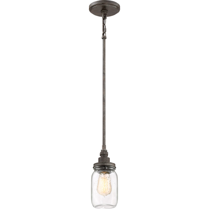 Quoizel - SQR1504RK - One Light Mini Pendant - Squire - Rustic Black