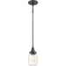 Quoizel - SQR1504RK - One Light Mini Pendant - Squire - Rustic Black