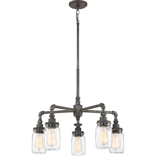 Quoizel - SQR5005RK - Five Light Chandelier - Squire - Rustic Black