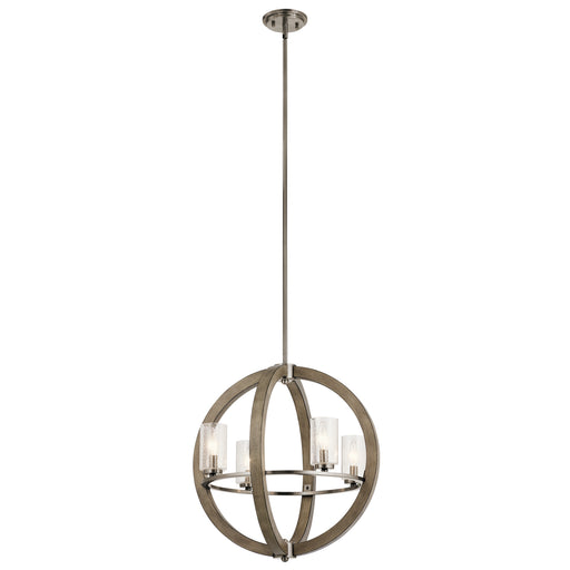 Kichler - 43185DAG - Four Light Chandelier - Grand Bank - Distressed Antique Gray