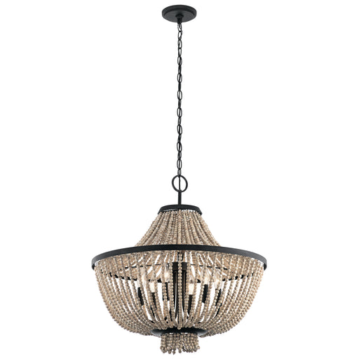 Kichler - 43891DBK - Six Light Chandelier - Brisbane - Distressed Black