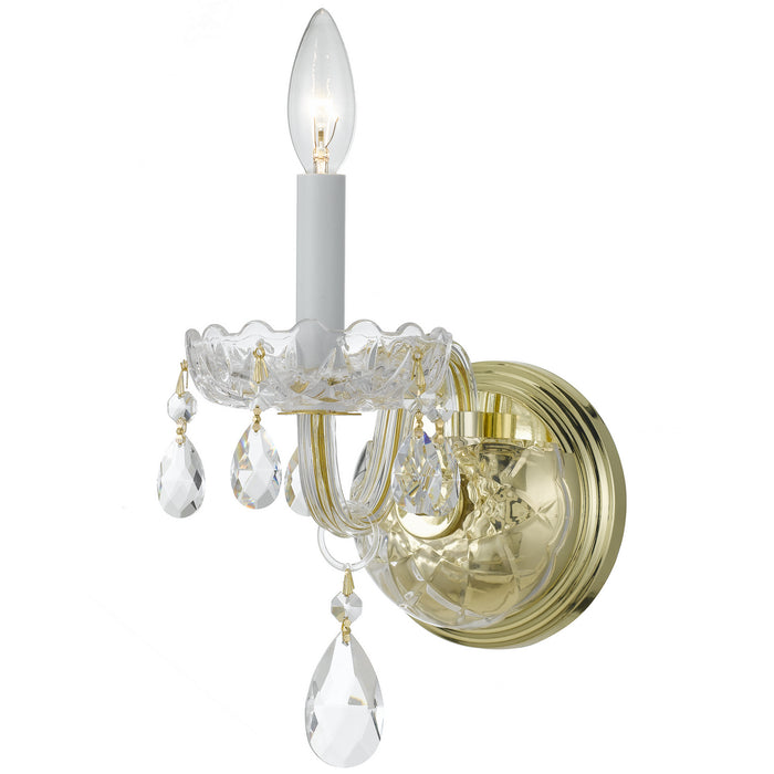 Crystorama - 1031-PB-CL-MWP - One Light Wall Sconce - Traditional Crystal - Polished Brass