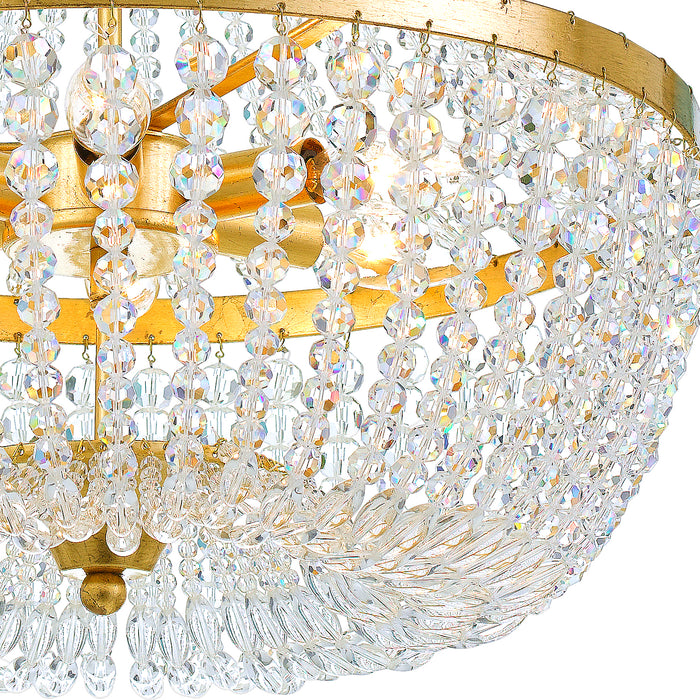 Crystorama - 608-GA - Six Light Chandelier - Rylee - Antique Gold