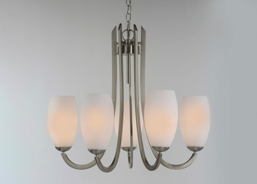 Maxim - 21655SWSN - Five Light Chandelier - Taylor - Satin Nickel