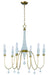 Maxim - 22436CSTGL - Six Light Chandelier - Claymore - Claystone / Gold Leaf