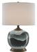 Currey and Company - 6000-0109 - One Light Table Lamp - Boreal - White/Green/Antique Brass