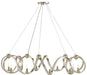 Currey and Company - 9000-0059 - Ten Light Chandelier - Ringmaster - Contemporary Silver Leaf