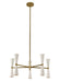 Kalco - 310470WVB - LED Chandelier - Milo - White and Vintage Brass