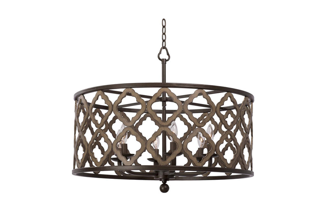 Kalco - 504852BS - Six Light Pendant - Whittaker - Brownstone