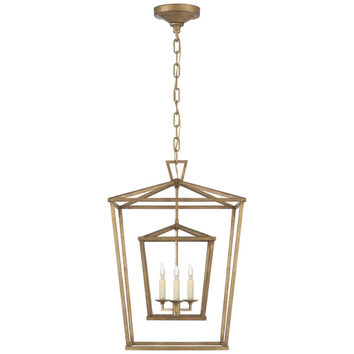 Visual Comfort Signature - CHC 2178GI - Three Light Lantern - Darlana Double Cage - Gilded Iron