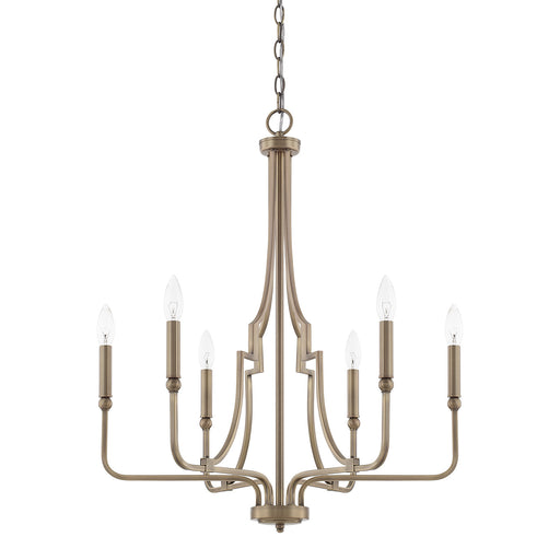 Capital Lighting - 419361AD - Six Light Chandelier - Dawson - Aged Brass