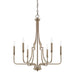 Capital Lighting - 419361AD - Six Light Chandelier - Dawson - Aged Brass