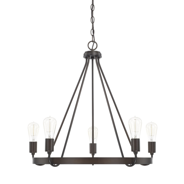 Capital Lighting - 420061BZ - Five Light Chandelier - Tanner - Bronze