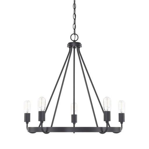 Capital Lighting - 420061MB - Five Light Chandelier - Tanner - Matte Black