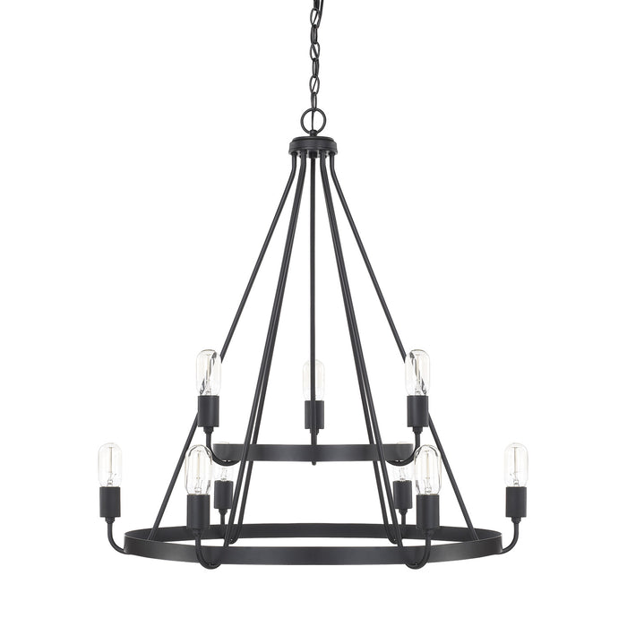 Capital Lighting - 420091MB - Nine Light Chandelier - Tanner - Matte Black