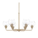 Capital Lighting - 421161AD-426 - Six Light Chandelier - Mid Century - Aged Brass