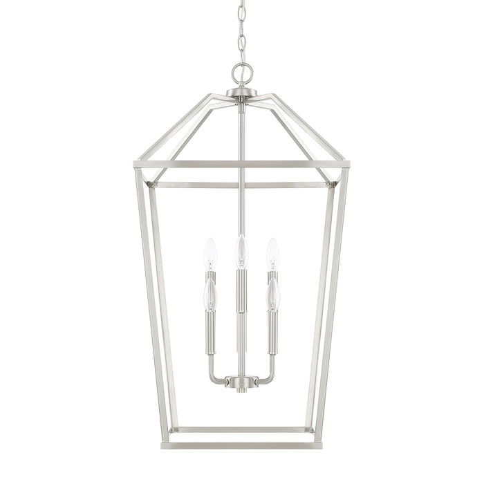 Capital Lighting - 522761BN - Six Light Foyer Pendant - Birch - Brushed Nickel