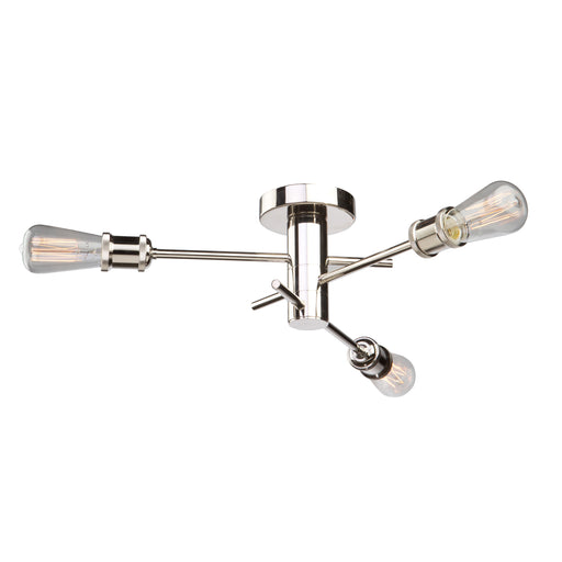 Artcraft - AC10783PN - Three Light Flush Mount - Tribeca - Polished Nickel