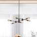 Artcraft - AC10786BK - Six Light Chandelier - Tribeca - Matte Black & Satin Brass