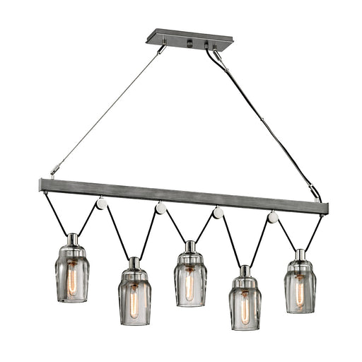 Troy Lighting - F5995 - Five Light Island Pendant - Citizen - Graphite And Polished Nickel