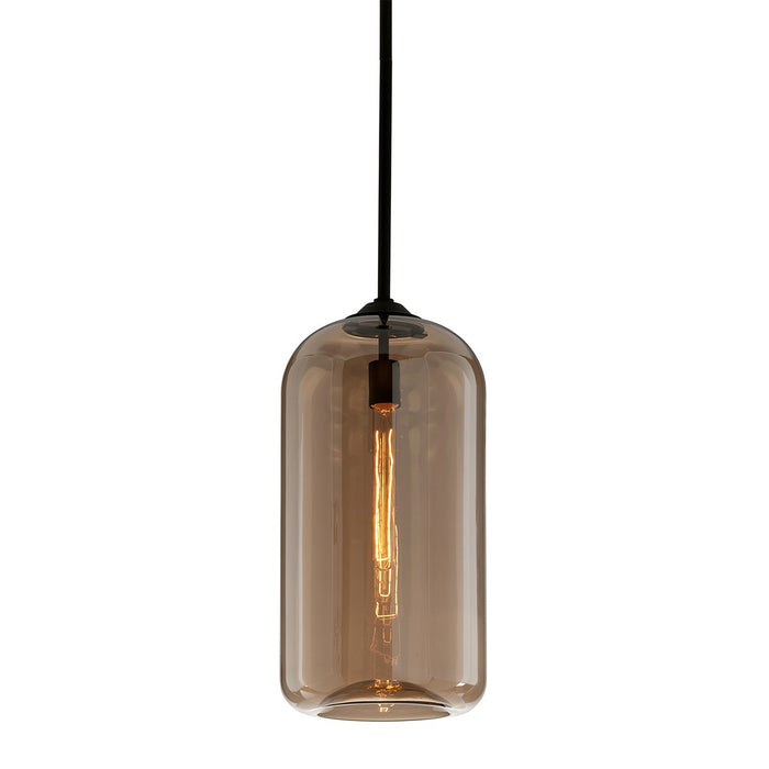 Troy Lighting - F5572-SBK - One Light Pendant - District - Soft Black