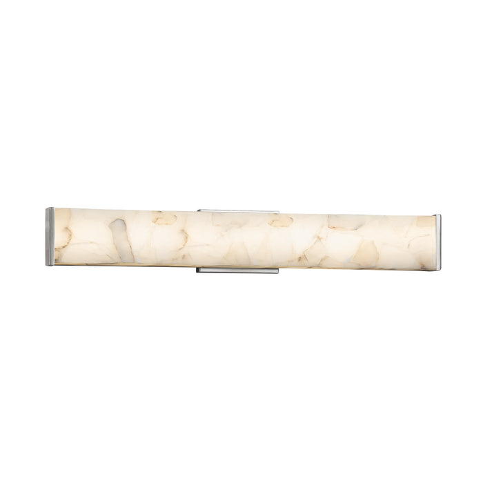 Justice Designs - ALR-8605-NCKL - LED Linear Bath Bar - Alabaster Rocks - Brushed Nickel