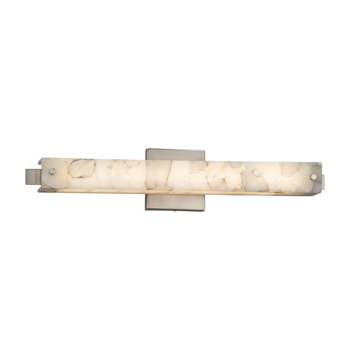 Justice Designs - ALR-8681-NCKL - LED Linear Bath Bar - Alabaster Rocks - Brushed Nickel