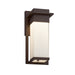 Justice Designs - FSN-7541W-OPAL-DBRZ - LED Outdoor Wall Sconce - Fusion - Dark Bronze