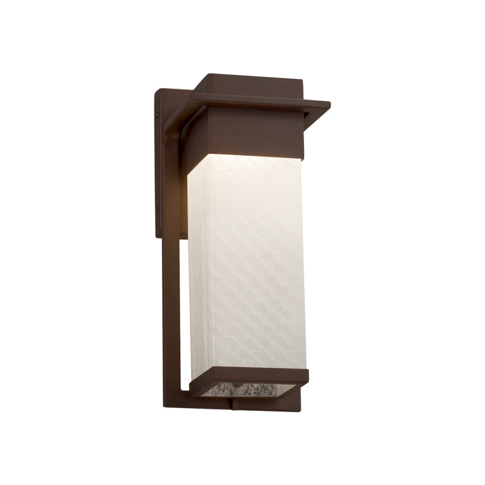 Justice Designs - FSN-7541W-WEVE-DBRZ - LED Outdoor Wall Sconce - Fusion - Dark Bronze