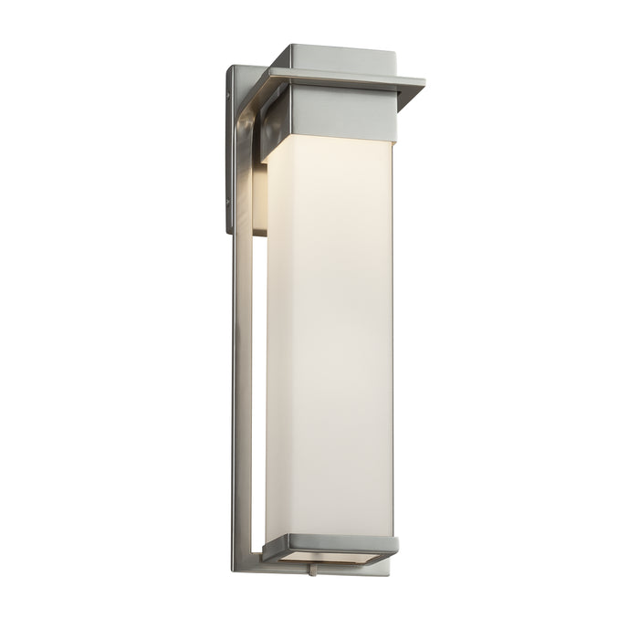 Justice Designs - FSN-7544W-OPAL-NCKL - LED Outdoor Wall Sconce - Fusion - Brushed Nickel