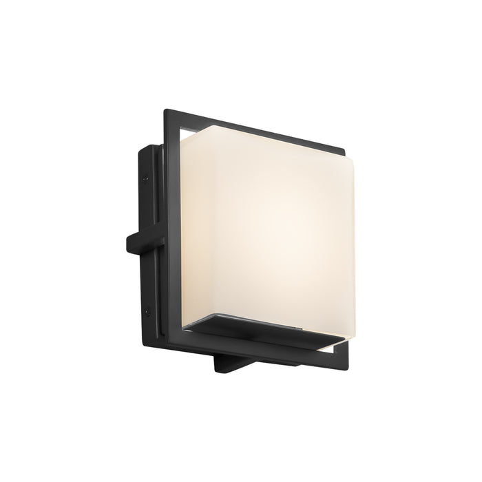 Justice Designs - FSN-7561W-OPAL-MBLK - LED Outdoor Wall Sconce - Fusion - Matte Black