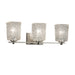 Justice Designs - GLA-8443-26-CLRT-NCKL - Three Light Bath Bar - Veneto Luce - Brushed Nickel